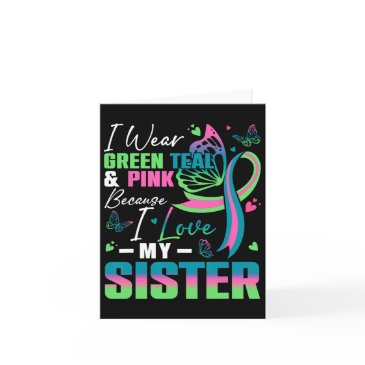 i wear green teal pink because i love my sister mb invitations