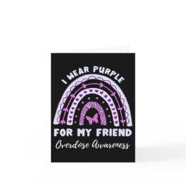 Small I Wear Purple For My Friend Overdose Awareness Rai Invitations Front View