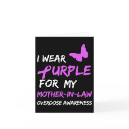 Small I Wear Purple For My Mother-in-law Overdose Awaren Invitations Front View