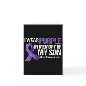 i wear purple for my son overdose awareness invitations