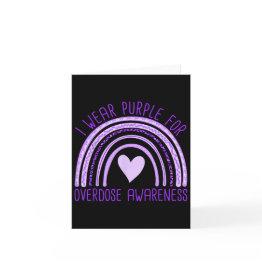 Small I Wear Purple For Overdose Awareness 3 Invitations Front View