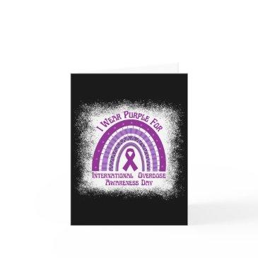 i wear purple for overdose awareness rainbow ribbo invitations