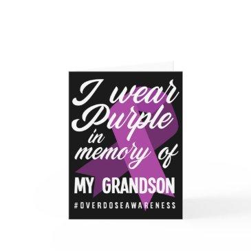 i wear purple in memory for my grandson overdose a invitations