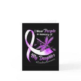 Small I Wear Purple In Memory Of My Daughter Overdose Aw Invitations Front View