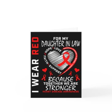 i wear red for my daughter in law heart disease aw invitations
