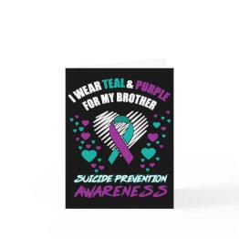 Small I Wear Tealandpurple For My Brother Suicide Preven Invitations Front View