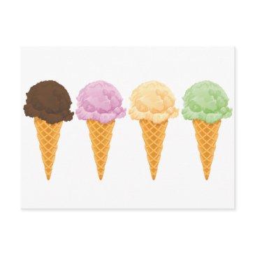 ice cream cones postinvitations