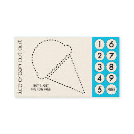 Small Ice Cream Cut Out Punch Invitations Front View