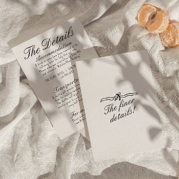 illustrated hand written drawn wedding details enclosure invitations