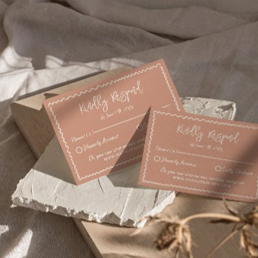 illustrated handwritten drawn scribble wedding rsvp invitations
