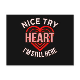 Small I'm Still Here Heart Disease Awareness Survivor Gr Announcement Postinvitations Front View
