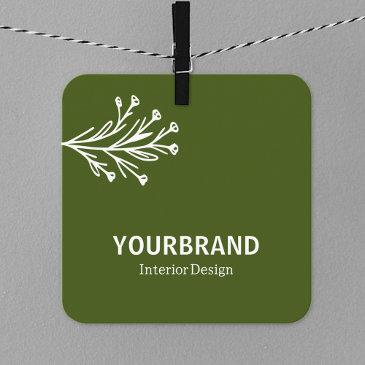 image template modern branch interior design green square business invitations