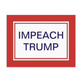 Small Impeach Trump Red And White Postinvitations Front View