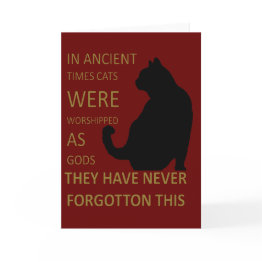Small In Ancient Times Cats Were Worshipped As Gods V2 Invitations Front View