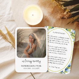 Small In Loving Memory Photo Memorial Wallet Invitations Front View