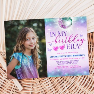 in my birthday era photo invite - teen birthday
