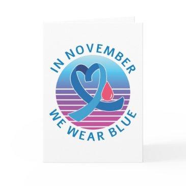 in november we wear blue diabetes awareness month invitations