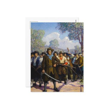 independence day, at concord bridge by n.c. wyeth holiday postinvitations