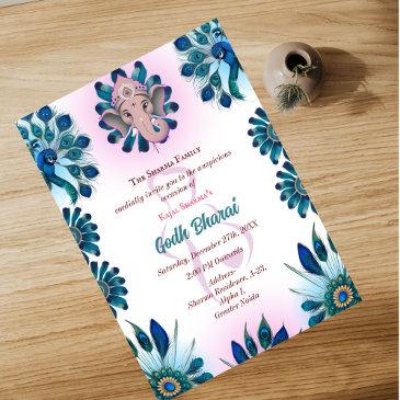 indian baby shower godh bharai hindu invitation