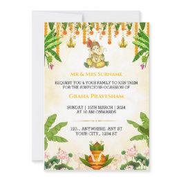 Small Indian Gruh Pravesh Invitation Invitations, Housewarming Front View
