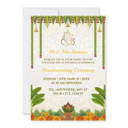 Small Indian Housewarming Invitation Invitations Front View