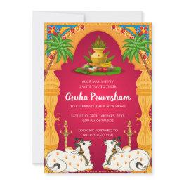 Small Indian Housewarming Invitation Gruhapravesham Front View