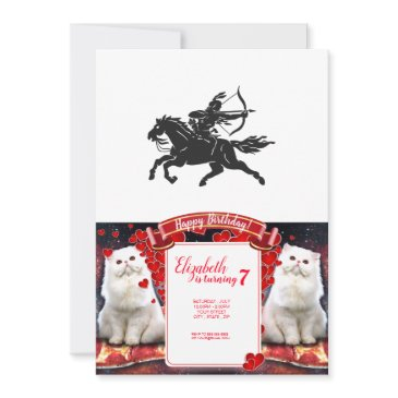 indian riding horse - choose background color invitation