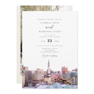 indianapolis indiana travel destination skyline invitation