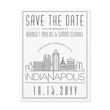 indianapolis wedding skyline save the date postinvitations