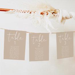 Small Indie Vertical Modern Boho Table Seating Invitations Front View