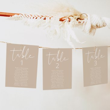 indie vertical modern boho table seating invitations