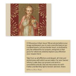 Small Infant Jesus Of Prague Holy Invitations Front View