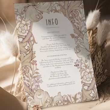 information & details golden lily wedding morris invitation