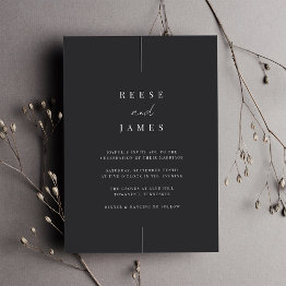 Small Inline | Modern Minimal Wedding Invitation Front View