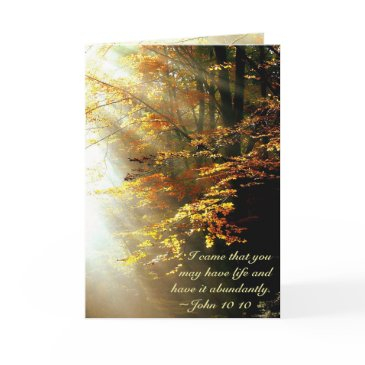 inspirational bible verse john 10 10 fall leaves invitations