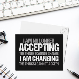 Small Inspirational Political Activist Change Quote Postinvitations Front View