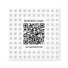 Small Instantly Create Scannable Qr Code & Logo Pattern Square Business Invitations Front View