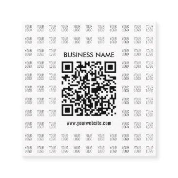 instantly create scannable qr code & logo pattern square business invitations