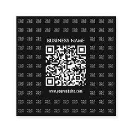 Small Instantly Create Scannable Qr Code & Logo Pattern Square Business Invitations Front View