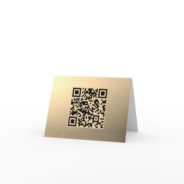 instantly editable qr code template | faux gold