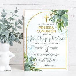 Small Invitacion Primera Comunion First Holy Communion Invitation Front View