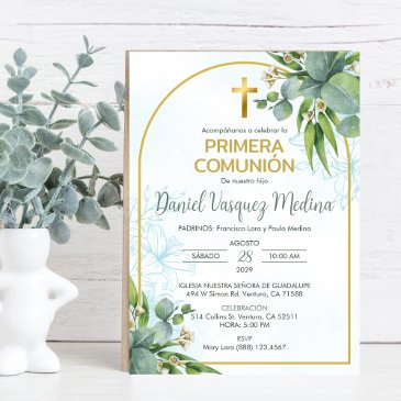invitacion primera comunion first holy communion invitation
