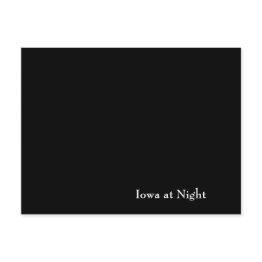 Small Iowa At Night Postinvitations Front View