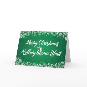 irish american gaelic bilingual holiday invitations