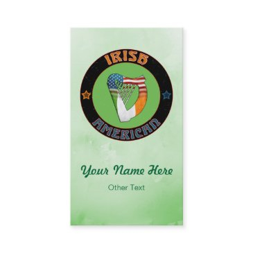 irish american harp custom business invitations