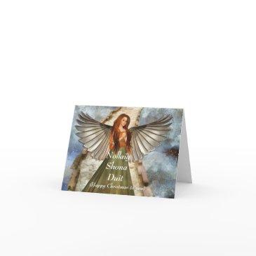 irish angel christmas blessing holiday invitations