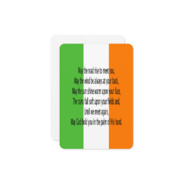 Small Irish Blessing Prayer Enclosure Invitations Front View