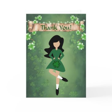 irish dancer with black hair irish step dance thank you invitations