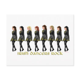 Small Irish Dancers Rock Postinvitations Front View