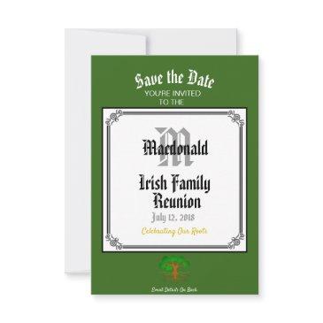 irish family reunion any name date green save the date